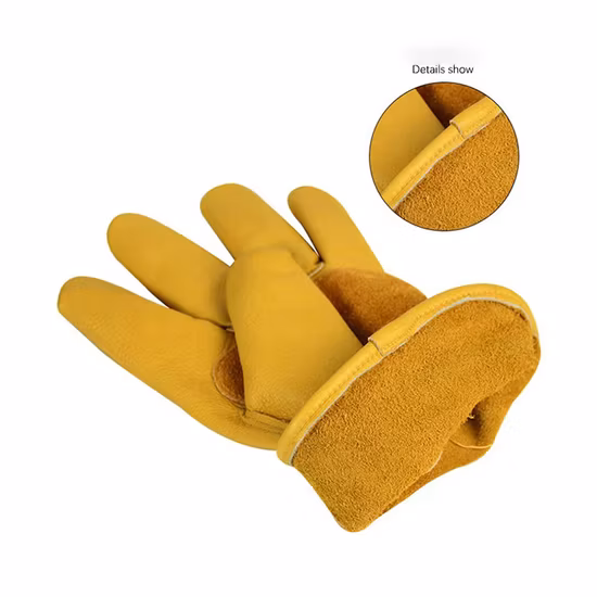 Robuste Arbeits-Gartenhandschuhe aus Rindsleder für Damen. Dornensichere Arbeitshandschuhe zum Jäten, Graben und Pflanzen. Luvas Guantes